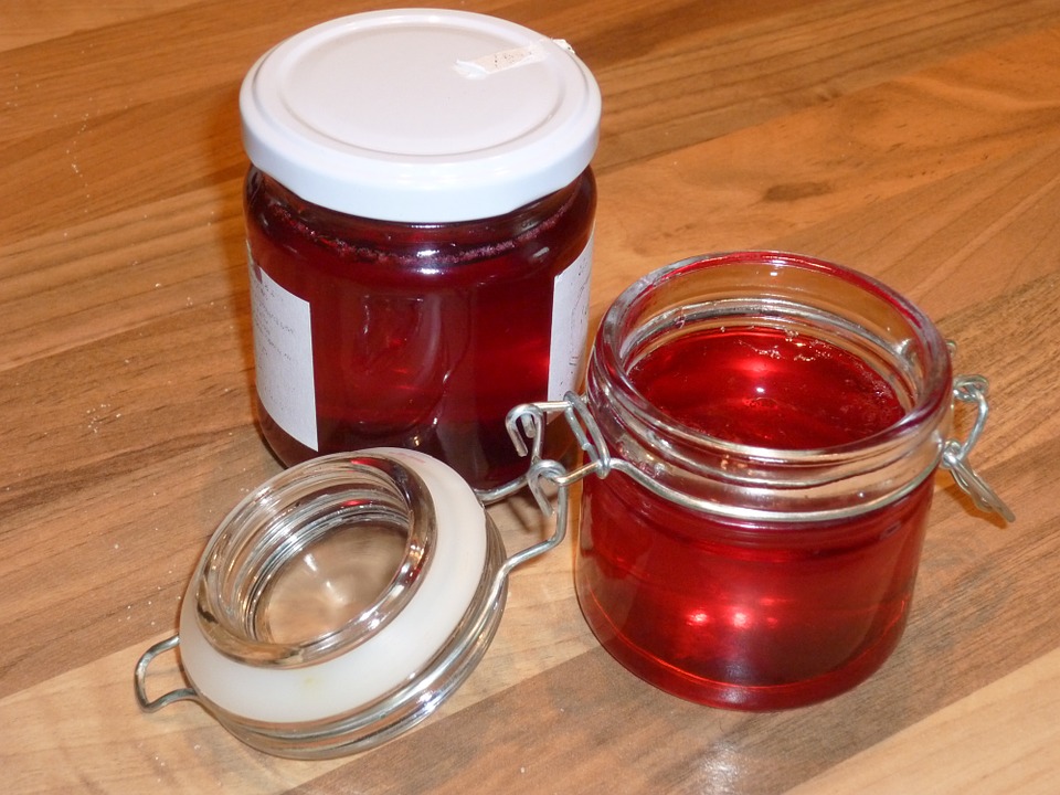 2 Blackberry jelly jars